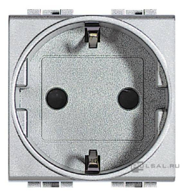 Розетка
LivingLight,  LivingLight AIR,  без шторок,  с заземлением,  одинарная,  безвинтовые клеммы,   цвет - алюминий,  пластмасса,  NT4141AN,  BTicino
 - PULSAL.RU