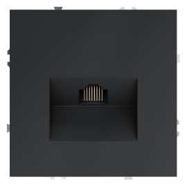 Розетка компьютерная RJ45 Cat.6 (UTP)
S70,  одинарная,   цвет - графит,  пластмасса,  VLS060107,  Voltum
 - PULSAL.RU