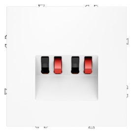 Розетка акустическая
S70,  2 пары,   цвет - белый матовый,  пластмасса,  VLS060302,  Voltum
 - PULSAL.RU