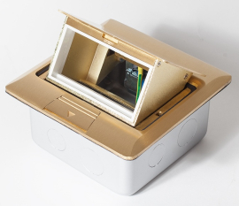 Люк на 2 поста с металлической коробкой
Системы лючков,  напольная,  2 поста,  4 модуля,   цвет - латунь,  металл,  IP 44,  300003-SPL,  300003,  SPL
 - PULSAL.RU