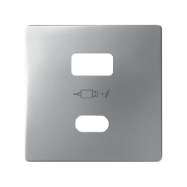 Накладка для зарядного устройства USB A+C цвета алюминий S82
Simon 82 Nature,  Simon 82,  USB type-C 5V,  USB type-A 5V,  двойная,   цвет - алюминий глянец,  пластмасса,  8201296-033,  Simon
 - PULSAL.RU