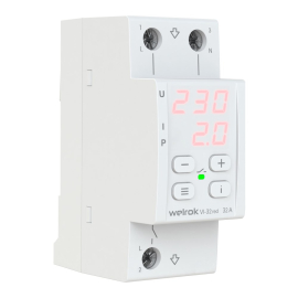 Реле напряжения с контролем тока 1P+N Relay welrok, 1НО, 32А, 220В AC, VI-32 red, Welrok - PULSAL.RU Реле напряжения с контролем тока 1P+N Relay welrok, 1НО, 32А, 220В AC, VI-32 red, Welrok - PULSAL.RU