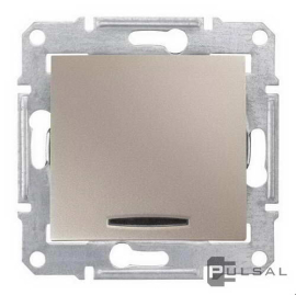 Переключатель перекрестный
Sedna,  одноклавишный,  с подсветкой,   цвет - титан,  пластмасса,  SDN0501168,  Schneider Electric
 - PULSAL.RU