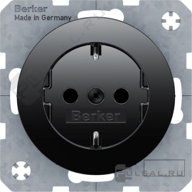Розетка
R.1,  R.3,  R.8,  со шторками,  с заземлением,  одинарная,  безвинтовые клеммы,   цвет - черный глянцевый,  пластмасса,  47232045,  4723 20 45,  Berker
 - PULSAL.RU