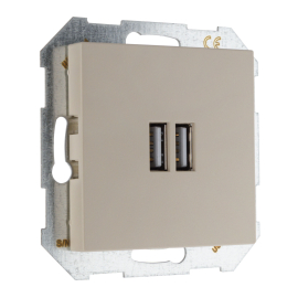 Розетка USB type-A+А, 3,4А
Epsilon,  Retro Liregus,  USB type-A 5V,  двойная,   цвет - кремовый матовый,  пластмасса,  IUK-2-01.R/ONC,  LIREGUS
 - PULSAL.RU