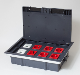 Люк на 8 постов с пластиковой коробкой
Системы лючков,  напольная,  8 постов,  16 модулей,   цвет - серый,  металл,  пластмасса,  IP 40,  300008-SPL,  300008,  SPL
 - PULSAL.RU