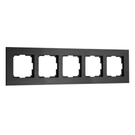 Рамкa
Alumax,  5 постов,   цвет - черный,  вертикальная,  горизонтальная,  металл,  W0053508,  a069966,  Werkel
 - PULSAL.RU