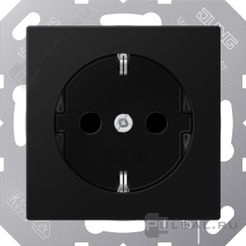 Розетка
ECO profi и ECO profi Standart,  ECO profi design (ECO Profi Deco),  без шторок,  с заземлением,  одинарная,  безвинтовые клеммы,   цвет - черный матовый,  пластмасса,  EP1420SWM,  EP 1420 SWM,  JUNG
 - PULSAL.RU