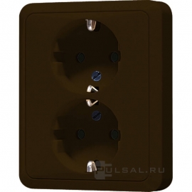 Розетка
CD 500,  без шторок,  с заземлением,  двойная,  винтовые клеммы,   цвет - коричневый,  пластмасса,  CD5020NBR,  CD 5020 N BR,  JUNG
 - PULSAL.RU