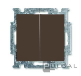 Выключатель
Basic 55,  двухклавишный,  без подсветки,   цвет - черный chateau,  пластмасса,  2006/5 UC-95-507,  2CKA001012A2177,  ABB
 - PULSAL.RU