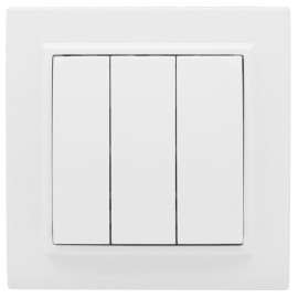 Выключатель
Минск,  трехклавишный,  без подсветки,   цвет - белый,  пластмасса,  ERV10-024-10,  EKF
 - PULSAL.RU