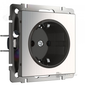 Розетка
Alumax,  Split,  Slab,  Senso,  Baguette,  Acrylic,  Platinum,  Elite,  Snabb,  Stream,  Flock,  Stark,  Fiore,  Favorit,  Diamant,  Aluminium,  Antik,  Metallic,  со шторками,  с заземлением,  одинарная,  винтовые клеммы,   цвет - глянцевый никель,  металл,  IP 31,  W1171102,  a051076,  Werkel
 - PULSAL.RU