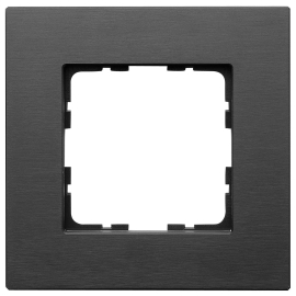 Рамка
R3,  1 пост,   цвет - черный,  вертикальная,  горизонтальная,  металл,  81001AB,  Wedder
 - PULSAL.RU