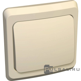 Выключатель с рамкой
Этюд,  одноклавишный,  без подсветки,   цвет - кремовый,  пластмасса,  BC10-001K,  Schneider Electric
 - PULSAL.RU