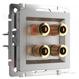 Розетка акустическая
Alumax,  Split,  Slab,  Senso,  Baguette,  Acrylic,  Platinum,  Elite,  Snabb,  Stream,  Flock,  Stark,  Fiore,  Favorit,  Diamant,  Aluminium,  Antik,  Metallic,  2 пары,   цвет - серебряный,  пластмасса,  W1185006,  a051507,  Werkel
 - PULSAL.RU