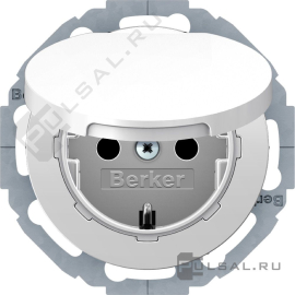 Розетка (механизм внутри поворачивается)
R.Classic,  со шторками,  с крышкой,  с заземлением,  одинарная,  безвинтовые клеммы,   цвет - белый глянцевый,  пластмасса,  47442089,  4744 20 89,  Berker
 - PULSAL.RU
