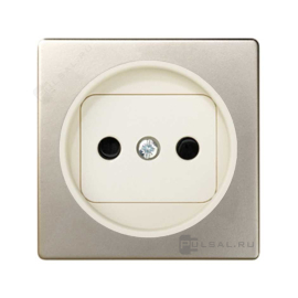 Накладка
Simon 82 Nature,  Simon 82,  со шторками,  без заземления,  одинарная,  винтовые клеммы,   цвет - шампань, слоновая кость,  пластмасса,  82040-64,  Simon
 - PULSAL.RU