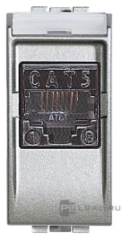Розетка компьютерная RJ45 Cat.6 (UTP)
LivingLight,  LivingLight AIR,  одинарная,   цвет - алюминий,  пластмасса,  NT4261AT5,  BTicino
 - PULSAL.RU