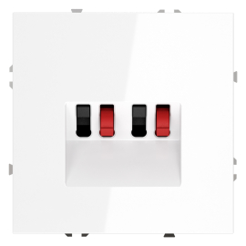 Розетка акустическая
S70,  2 пары,   цвет - белый глянцевый,  пластмасса,  VLS060301,  Voltum
 - PULSAL.RU