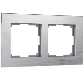 Рамкa
Aluminium,  2 поста,   цвет - алюминий,  вертикальная,  горизонтальная,  металл,  W0021706,  a050957,  Werkel
 - PULSAL.RU