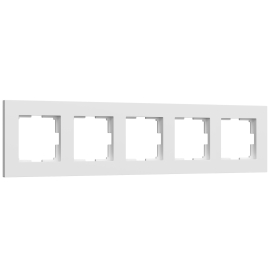 Рамка
Slab,  5 постов,   цвет - белый матовый,  вертикальная,  горизонтальная,  пластмасса,  W0052961,  a067786,  Werkel
 - PULSAL.RU