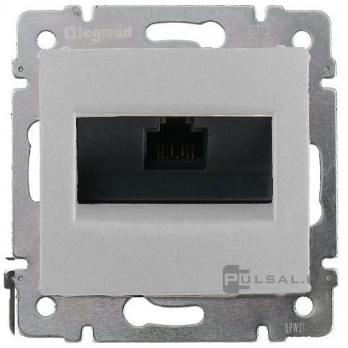 Розетка компьютерная RJ45 Cat.5e (UTP) с монтажными лапками
Valena,  одинарная,   цвет - алюминий,  пластмасса,  770230,  7 702 30,  Legrand
 - PULSAL.RU Розетка компьютерная RJ45 Cat.5e (UTP) с монтажными лапками
Valena,  одинарная,   цвет - алюминий,  пластмасса,  770230,  7 702 30,  Legrand
 - PULSAL.RU