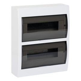 Щит распред, навесной ЩРН-П-24 IP41 EKF PROxima, PROxima BOX, навесной, IP 41,  модулей - 24, пластмасса,  цвет - белый, pb40-n-24, EKF - PULSAL.RU