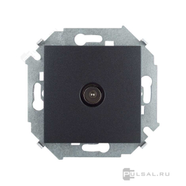 Розетка одиночная
Simon 15,  телевизионная (TV),  одинарная,   цвет - графит,  пластмасса,  1591475-038,  Simon
 - PULSAL.RU