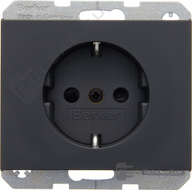 Розетка
K.1,  со шторками,  с заземлением,  одинарная,  безвинтовые клеммы,   цвет - антрацит матовый,  пластмасса,  47357006,  4735 70 06,  Berker
 - PULSAL.RU