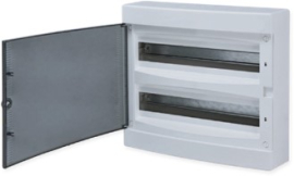 Щит распределительный навесной "Unix" прозрачная дверь 2х18 модулей IP40 EKF PROxima, PROxima BOX, навесной, IP 40,  модулей - 36, пластмасса,  цвет - белый, ux-2x18-n, EKF - PULSAL.RU