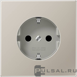 Розетка
LS 990,  LS 1912,  LS plus,  LS ZERO,  LS-design,  FD-design,  со шторками,  с заземлением,  одинарная,  безвинтовые клеммы,   цвет - нержавеющая сталь,  металл,  ES1520KI,  ES 1520 KI,  JUNG
 - PULSAL.RU