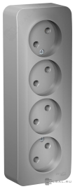 Розетка с изолирующей пластиной
Blanca,  без шторок,  без заземления,  четверная,   цвет - алюминий,  пластмасса,  BLNRA000413,  Schneider Electric
 - PULSAL.RU