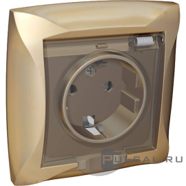 Розетка с рамкой
Дуэт,  со шторками,  с крышкой,  с заземлением,  одинарная,  винтовые клеммы,   цвет - шампань,  пластмасса,  WDE000446,  Schneider Electric
 - PULSAL.RU