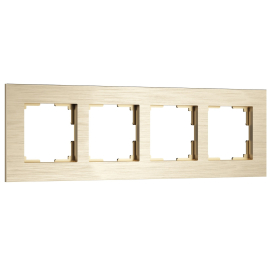 Рамкa
Alumax,  4 поста,   цвет - шампань,  вертикальная,  горизонтальная,  металл,  W0043511,  a066336,  Werkel
 - PULSAL.RU