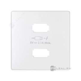 Накладка
Simon 82 Detail,  Simon 82 Nature,  Simon 82,  USB type-A 5V,  двойная,   цвет - белый глянец,  пластмасса,  8221096-030,  Simon
 - PULSAL.RU