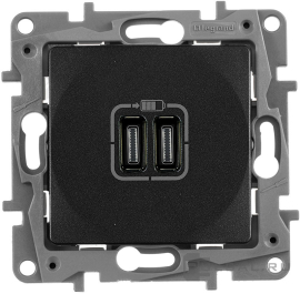 Розетка USB type-C, 3.0А
Etika,  USB type-C 5V,  двойная,   цвет - антрацит,  пластмасса,  672635,  6 726 35,  Legrand
 - PULSAL.RU