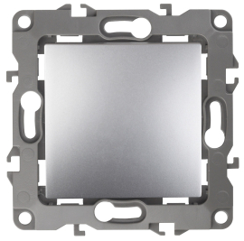 Выключатель
Эра 12,  одноклавишный,  без подсветки,   цвет - алюминий,  пластмасса,  Б0014623,  12-1101-03,  ЭРА
 - PULSAL.RU