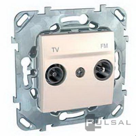 Розетка оконечная 14 dB
Unica Базовая,  Unica Хамелеон,  Unica Quadro,  телевизионная (TV),  радио (R),  двойная,   цвет - бежевый,  пластмасса,  MGU5.452.25ZD,  Schneider Electric
 - PULSAL.RU