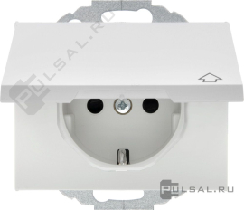 Розетка (механизм можно повернуть на 45 град.)
K.1,  со шторками,  с крышкой,  с заземлением,  одинарная,  безвинтовые клеммы,   цвет - белый глянцевый,  пластмасса,  47477109,  4747 71 09,  Berker
 - PULSAL.RU