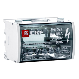 Кросс-модуль на DIN-рейку (шина нулевая в корпусе) 2х7 PROxima, sn0-2x7, EKF - PULSAL.RU