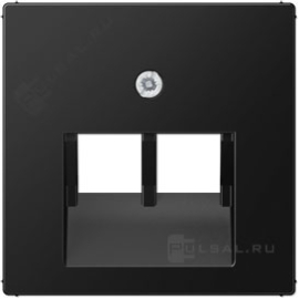 Накладка
ECO profi и ECO profi Standart,  ECO profi design (ECO Profi Deco),  двойная,   цвет - черный матовый,  пластмасса,  EP569-2BFPLUASWM,  EP 569-2 BFPLUA SWM,  JUNG
 - PULSAL.RU