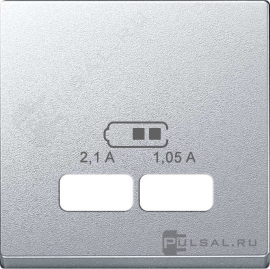 Накладка для розетки USB
M-Plan,  M-Elegance,  M-Pure,  M-Pure Decor,  USB type-C 5V,  USB type-A 5V,  двойная,   цвет - алюминий,  пластмасса,  MTN4367-0460,  MEG4367-0460,  Merten
 - PULSAL.RU