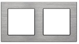 Рамка
PRESTO,  2 поста,   цвет - серый брашированный алюминий,  вертикальная,  горизонтальная,  металл,  043856 ARL,  043856,  Аrlight
 - PULSAL.RU