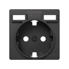 Накладка
Simon 82 Detail,  Simon 82 Nature,  Simon 82,  USB type-A 5V,  Электр. с USB,  двойная,   цвет - графит,  8200049-038,  Simon
 - PULSAL.RU