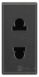 Розетка
Axolute,  Axolute AIR,  со шторками,  без заземления,  одинарная,  винтовые клеммы,   цвет - антрацит,  пластмасса,  HS4125,  BTicino
 - PULSAL.RU