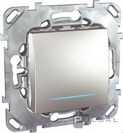Переключатель перекрестный
Unica Quadro,  Unica Top,  Unica Class,  одноклавишный,  с подсветкой,   цвет - алюминий,  пластмасса,  MGU5.205.30NZD,  Schneider Electric
 - PULSAL.RU