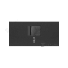 Накладка для механизма розетки RJ45
Simon 100,  одинарная,   цвет - черный матовый,  пластмасса,  10000005-238,  Simon
 - PULSAL.RU