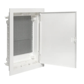 Встраиваемый слаботочный щит Nova с пластиковой дверью, 346х442 мм, Nova, встраиваемый, IP 41,  пластмасса,  цвет - белый, nv-mb-pd-2, EKF - PULSAL.RU
