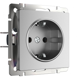 Розетка
Alumax,  Split,  Slab,  Senso,  Baguette,  Acrylic,  Platinum,  Elite,  Snabb,  Stream,  Flock,  Stark,  Fiore,  Favorit,  Diamant,  Aluminium,  Antik,  Metallic,  без шторок,  с заземлением,  одинарная,  винтовые клеммы,   цвет - серебряный матовый,  пластмасса,  W1171065,  a063612    ,  Werkel
 - PULSAL.RU