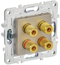 Розетка акустическая
Skandy,  2 пары,   цвет - шампань,  пластмасса,  SK-S40-K37,  IEK
 - PULSAL.RU